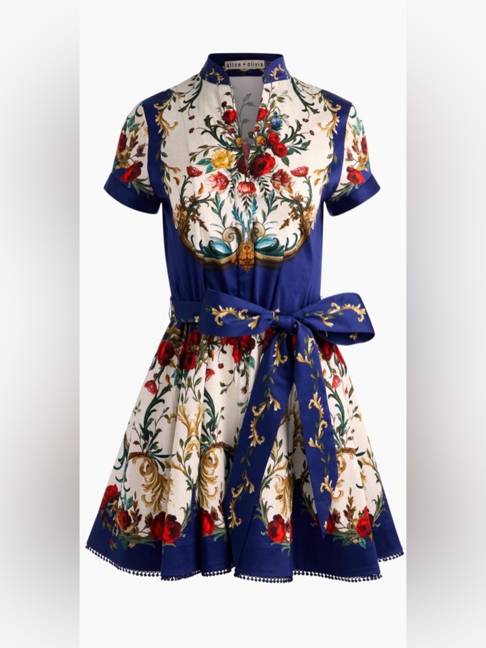 Alice + Olivia Lucy Floral Tie-Waist Dress - Picture 6 of 7